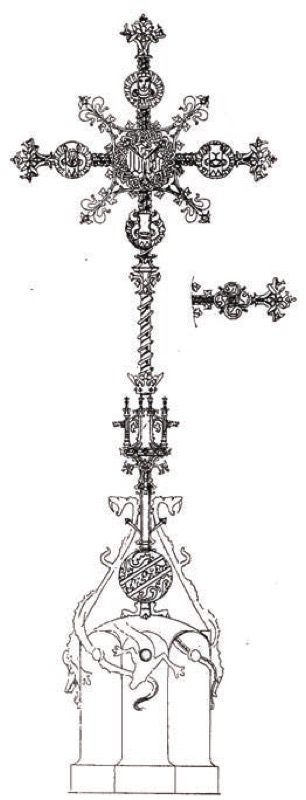 El Ángel Custodio en el estudio de Llimona (Legado Domènech i Montaner, AHCOAC, autor desconocido). A la derecha, el mismo Ángel emplazado en el cementerio de Comillas (estado actual)