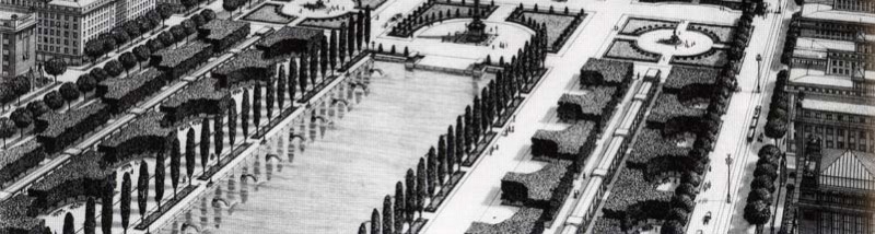 Otto Wagner: Plan Regulador de Viena. Proyecto para la plaza de la emperatriz Elizabeth con la estación de ferrocarril urbano subterránea (1892-1893)