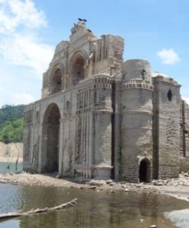 Vista aérea de la pilona