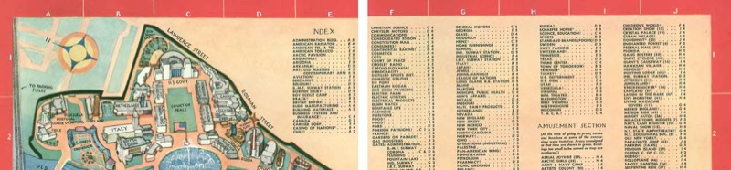 Mapa de la Feria Mundial de Nueva York publicado por The New Yorker.