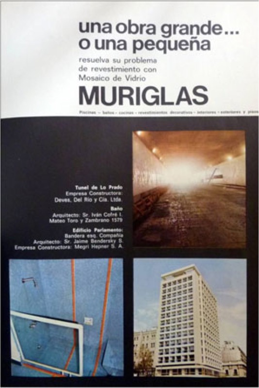 Publicidades de industrias productoras de mosaico vítreo