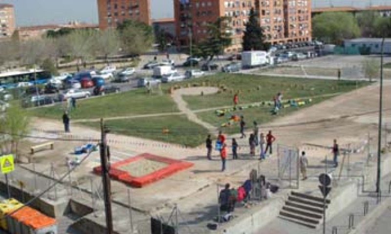 Vista del parque desde el colegio