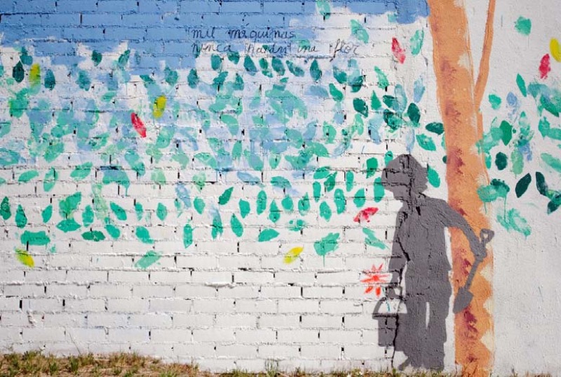 Mil máquinas nunca harán una flor.