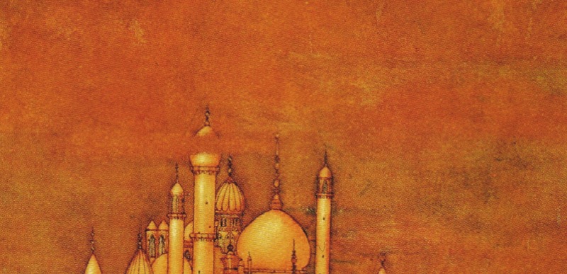 Ilustración de Edmond Dulach, para The Stories from the Arabian Nights, (1907), llevaba el pie: 