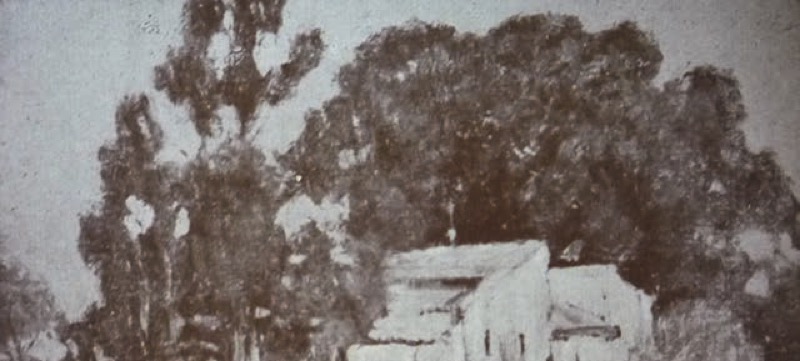 Eduardo Sívori. Una calle en Billinghurst, acuarela s/papel, 30 x 25 cm, s/f.