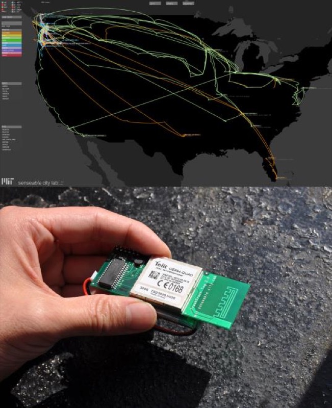 TrashTrack, 2009. SENSEable City Lab