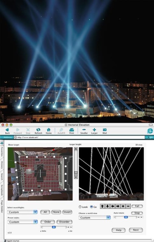 Alzado Vectorial, 1999. Rafael Lozano-Hemmer