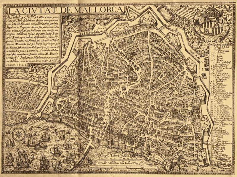 Plano de la ciudad de Palma (Antoni Garau, 1644)