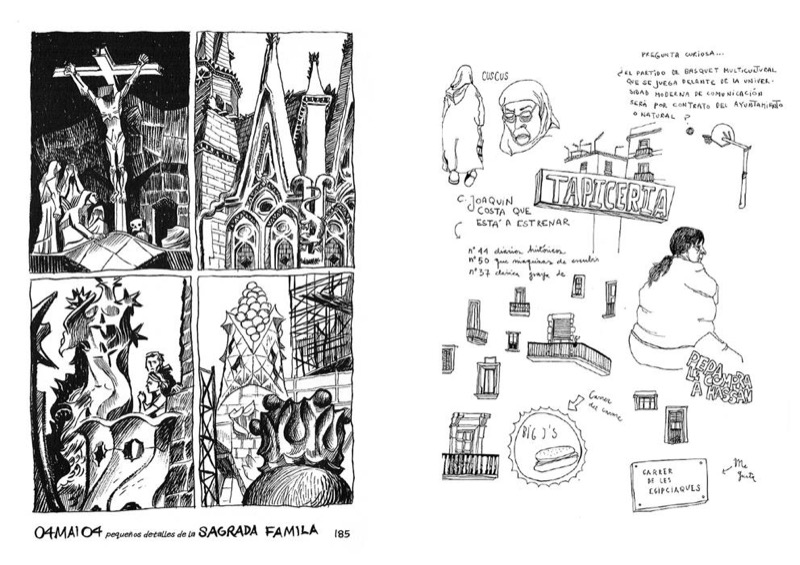 Página interior y cuaderno de bocetos