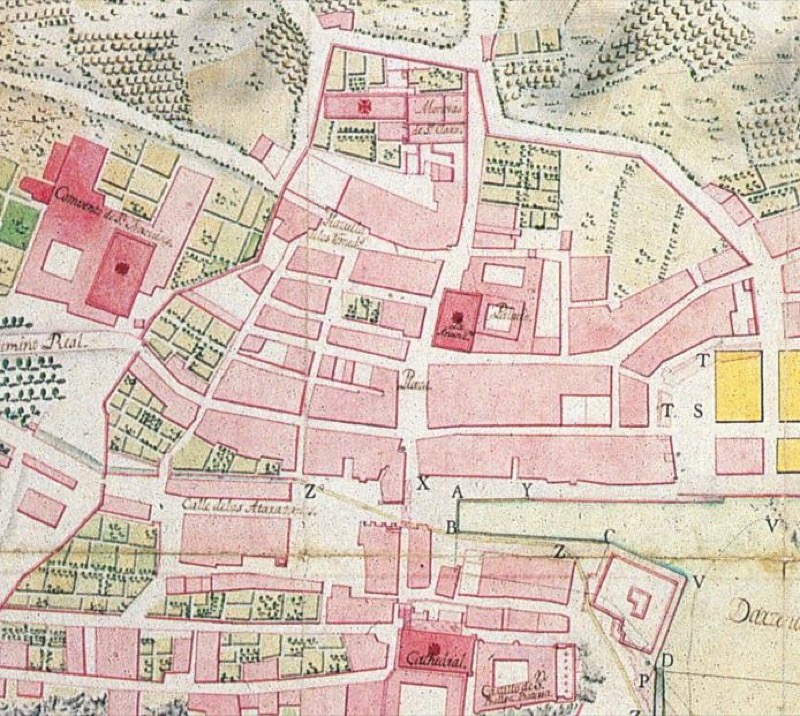 Plano de la ciudad de Santander de Juan Escofet, 1780 (Detalle) (<a href=