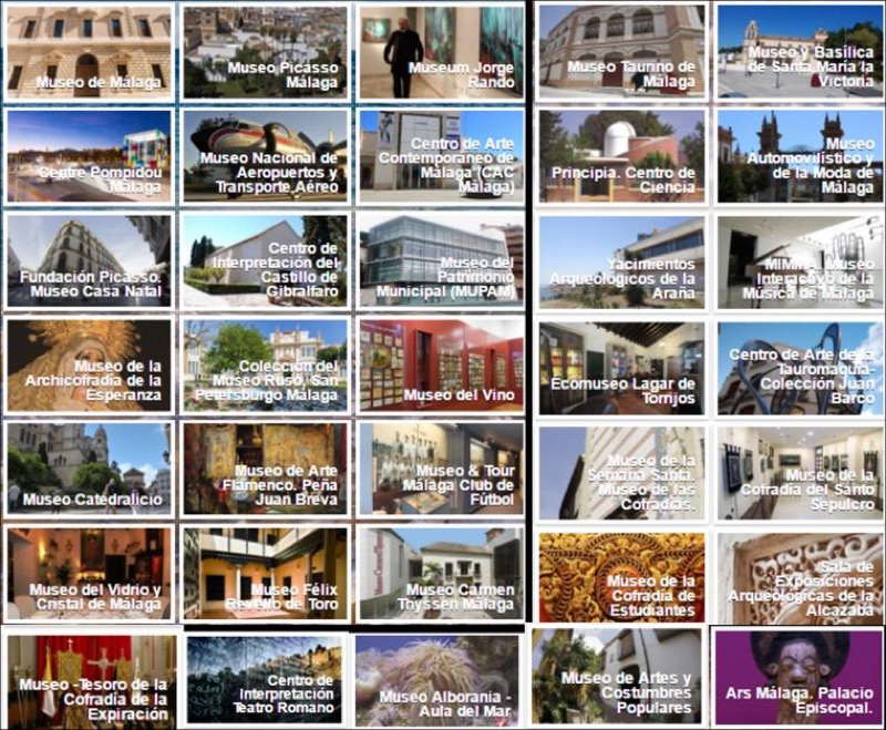 Museos de Málaga. Itinerarios propuestos 2016.