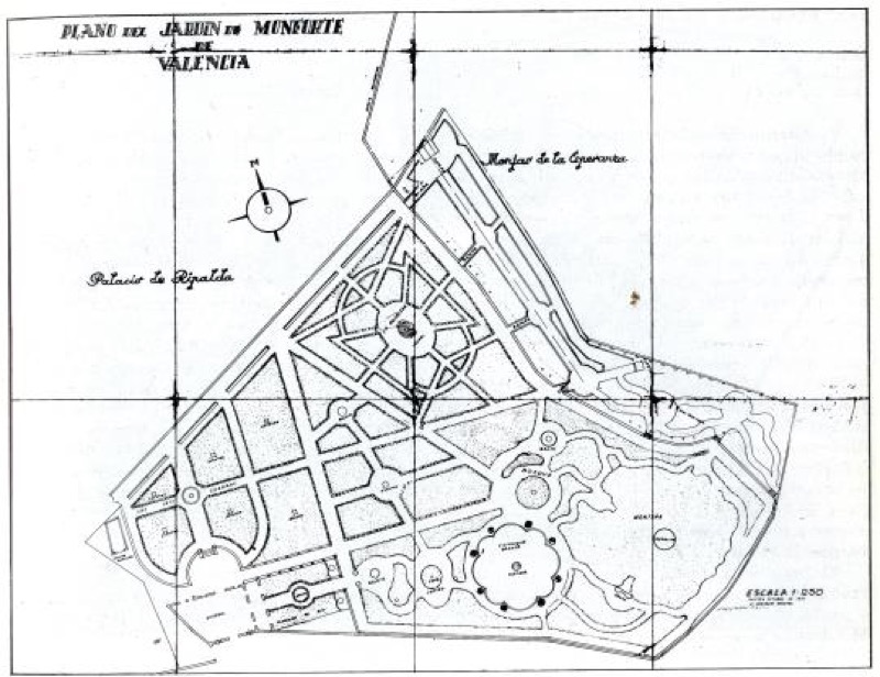 Plano del jardín de 1972