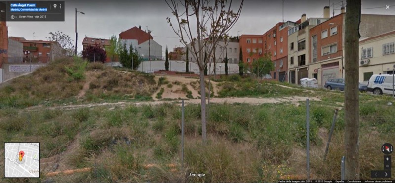 El muro antes de la intervención