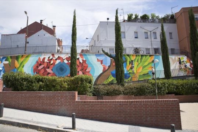 El Muro de la convivencia, durante la realización