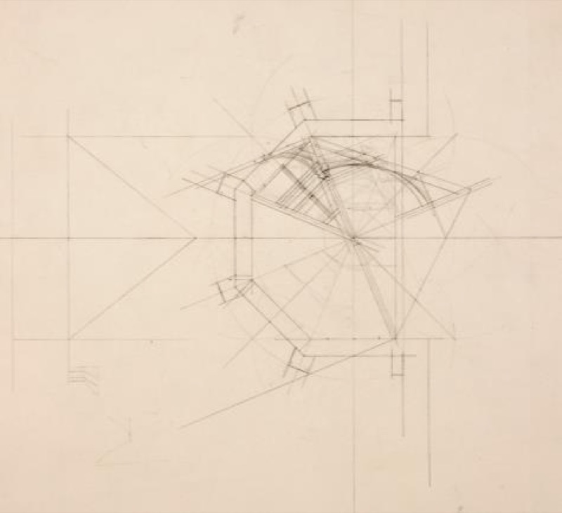 Croquis de la planta del altar de la catedral de Oviedo