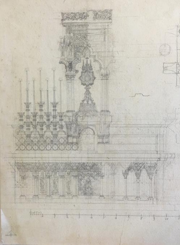 Alzado del tabernáculo de la catedral de Oviedo