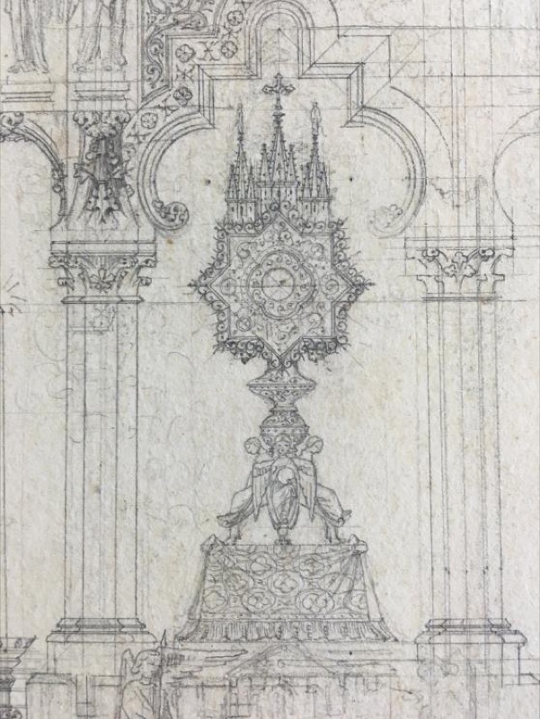 Detalle alzado del tabernáculo de la catedral de Oviedo