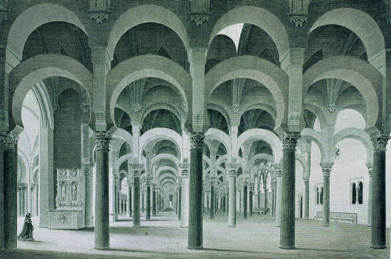 A. Laborde (Vauzelle, del.; Benoist, sculp.) (1812): Vista general del interior de la Mezquita-Catedral