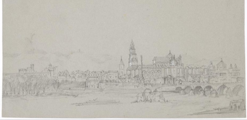 R. Ford (1831): Córdoba. Fachada de la ciudad hacia el río