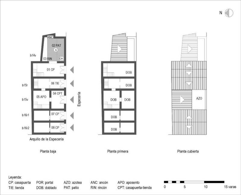 Alcaicería y especierías de San Salvador. Hipótesis de entradas y restitución de calles