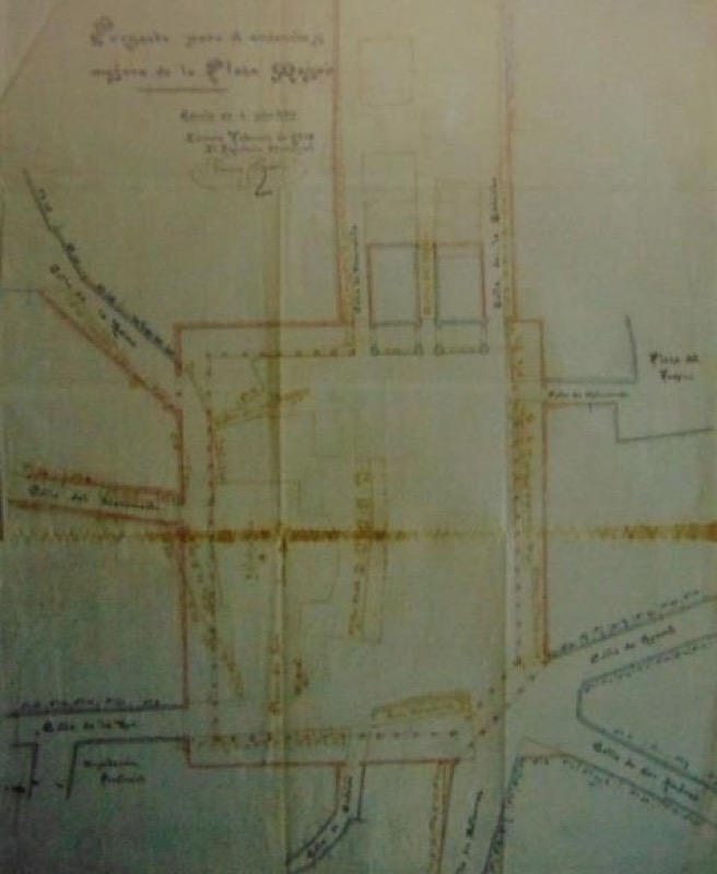 Plano de ampliación y reforma de la Plaza Mayor de Zamora de 1908