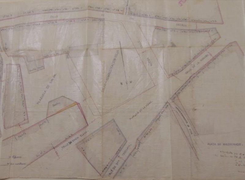 Plano de alineación de la calle Viriato de 1883