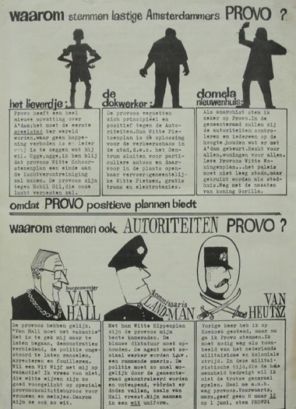 Panfleto electoral de Provo. 1966