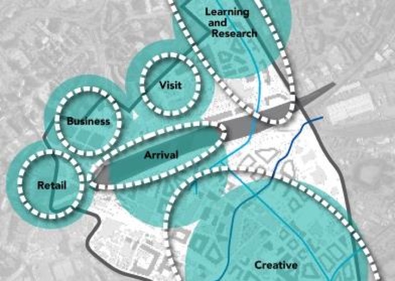 Viviendas obreras en el Digbeth durante la Revolución Industrial.