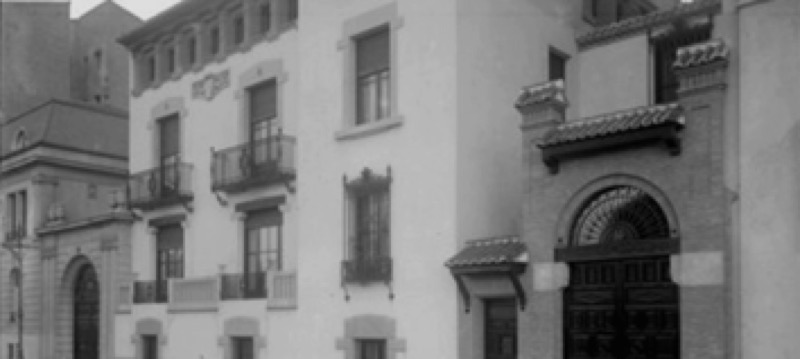 F. García Mercadal. Rincón de Goya en Zaragoza. Plano general del jardín.