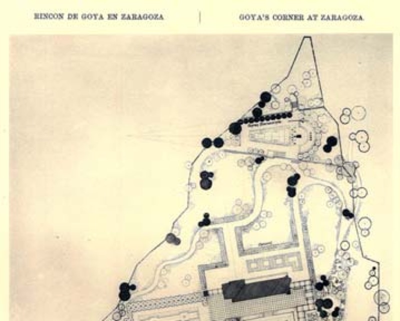 Elevación de los terrenos posteriores al pabellón