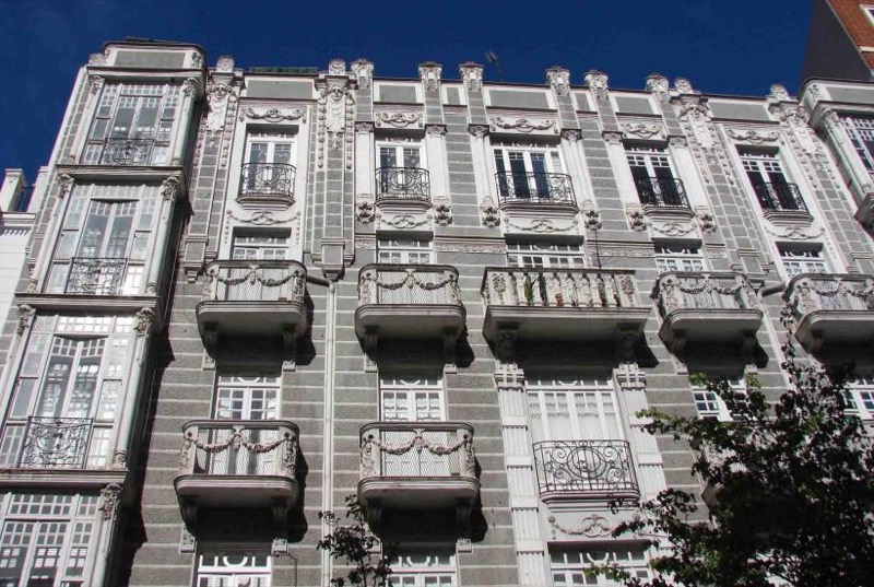 Detalle del estado actual de la fachada principal de la calle Gamazo, 12. Teodosio Torres. 1911.