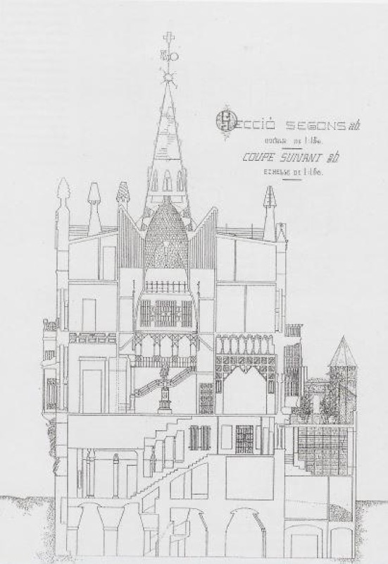 Frieze on the front of the closet-chapel. Photograph of the author.