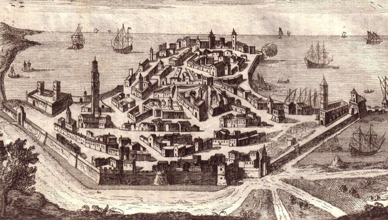 T. Salmon (1740 – ‘76), Veduta della città di Bari, capitale della Terra di Bari nel Regno di Napoli, in “Lo stato presente di tutti i paesi e popoli del mondo”, Venezia, 1761 – ’62