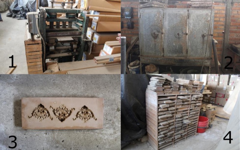 Prensa, horno y molde para la realización del campo