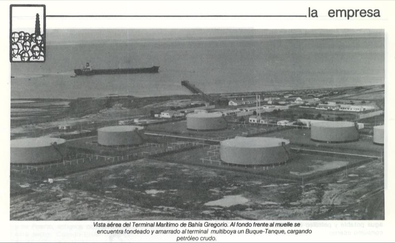 Imagen aérea de Terminal Marítimo y Campamento Gregorio