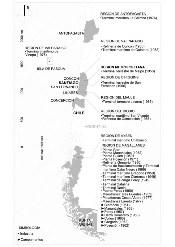 Instalaciones de la ENAP en Chile
