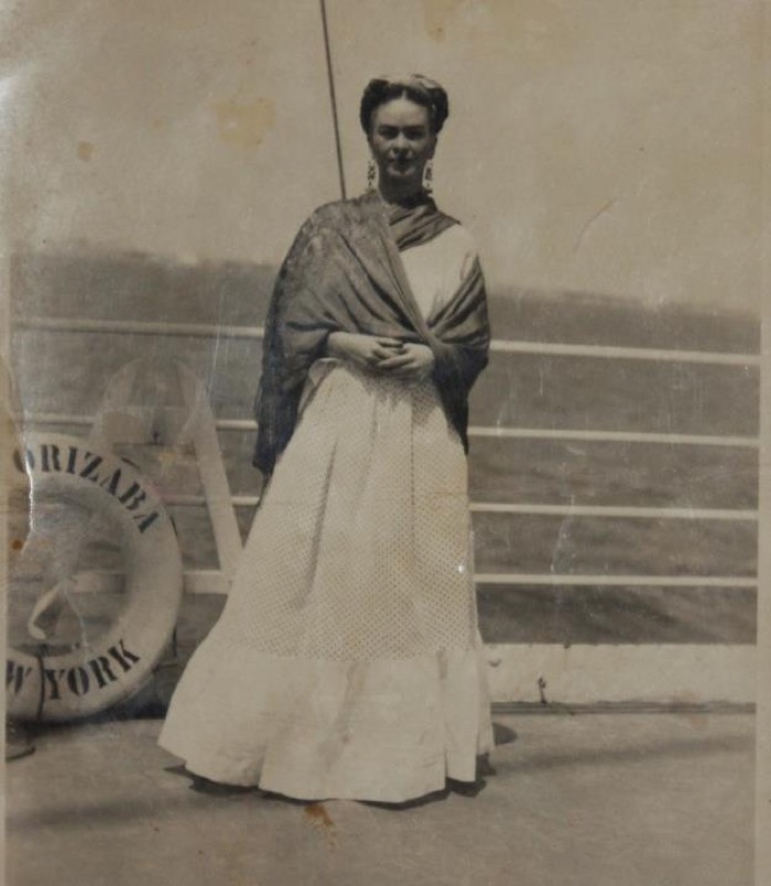 Frida Kahlo a bordo del Orizaba, marzo de 1939. Fotógrafo desconocido. Archivo Familia Quintanilla Durán.