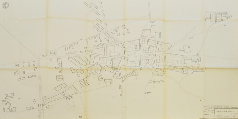 Proyecto de viales, 1964. Estado Actual. Arquitecto: Jerónimo Onrubia Gila. Fuente: Oficina de Urbanismo del Ayuntamiento de Azuqueca de Henares.