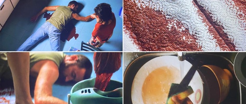 Sangre y agua de una escena trágica en Volver (2006)