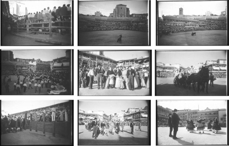 Figura 11. Día de la provincia en Chinchón. Festival en la plaza Mayor de Chinchón (Regionales. Pueblos. Taurinas). Autor: Martín Santos Yubero, 1954.