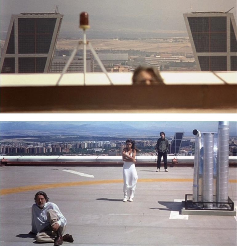 Figura 2. Fotogramas de la película Abre los Ojos (Alejandro Amenábar, 1997).