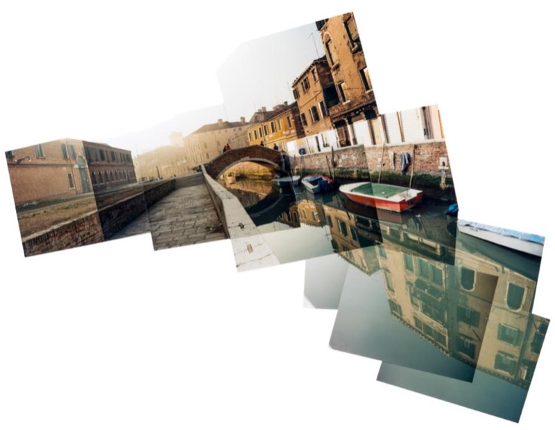 Fig. 10. I. Celiento, collage interpretativo de columnas de las obras de Enric Miralles, 2023.